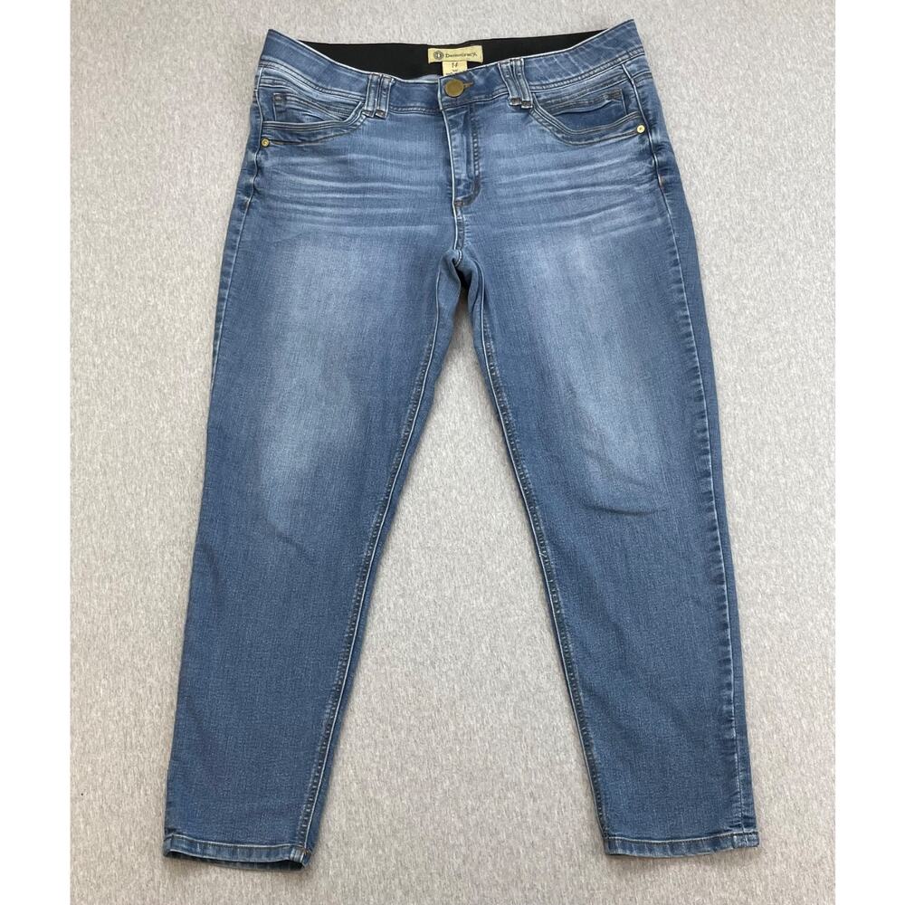 Democracy Jeans Womens 14 Blue Cotton Blend Stretch Mid-Rise Skinny